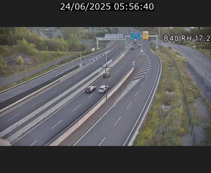 Webcam sur le contournement d'Esch Belval à hauteur de la sortie Université de Luxembourg. Vue orientée vers Luxembourg