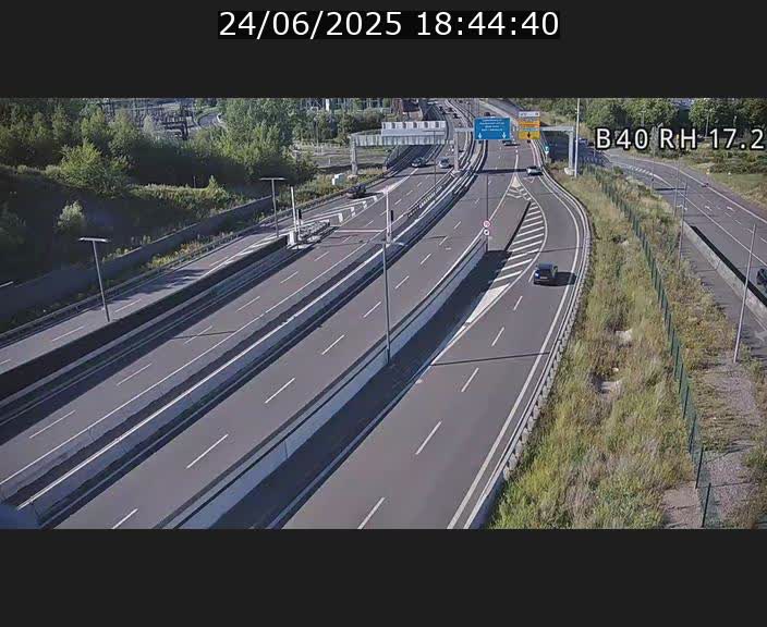 Webcam sur le contournement d'Esch Belval à hauteur de la sortie Université de Luxembourg. Vue orientée vers Luxembourg