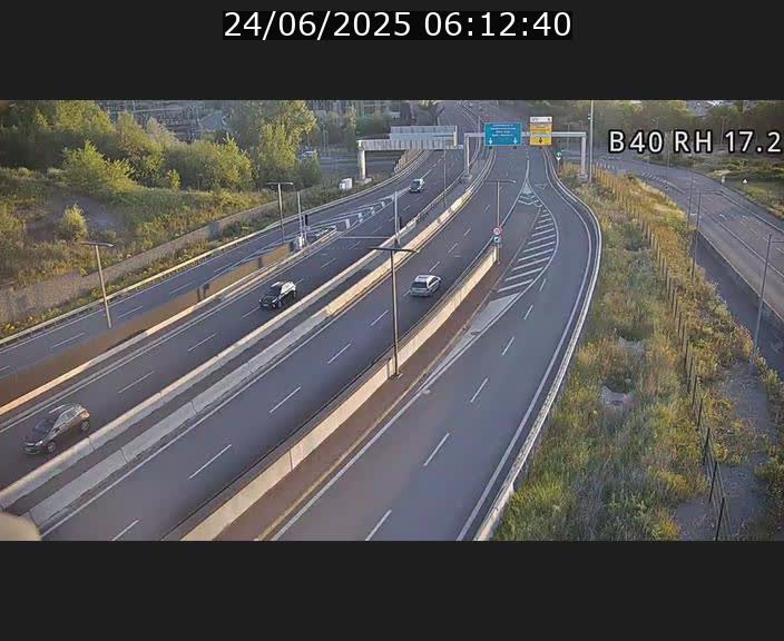 Webcam sur le contournement d'Esch Belval à hauteur de la sortie Université de Luxembourg. Vue orientée vers Luxembourg