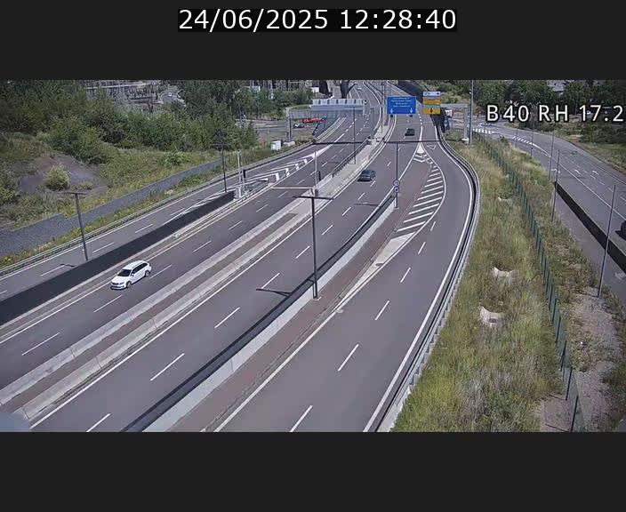Webcam sur le contournement d'Esch Belval à hauteur de la sortie Université de Luxembourg. Vue orientée vers Luxembourg
