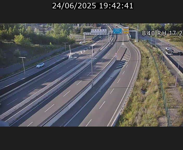 Webcam sur le contournement d'Esch Belval à hauteur de la sortie Université de Luxembourg. Vue orientée vers Luxembourg