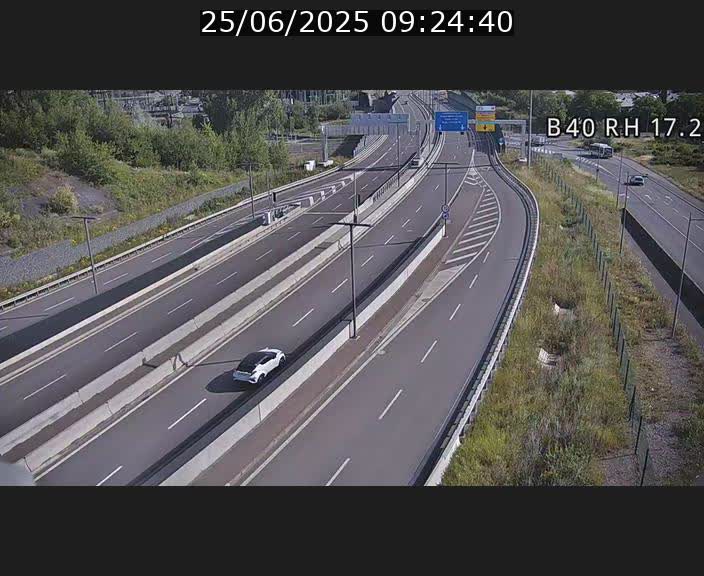 Webcam sur le contournement d'Esch Belval à hauteur de la sortie Université de Luxembourg. Vue orientée vers Luxembourg