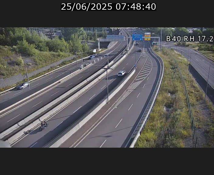 Webcam sur le contournement d'Esch Belval à hauteur de la sortie Université de Luxembourg. Vue orientée vers Luxembourg