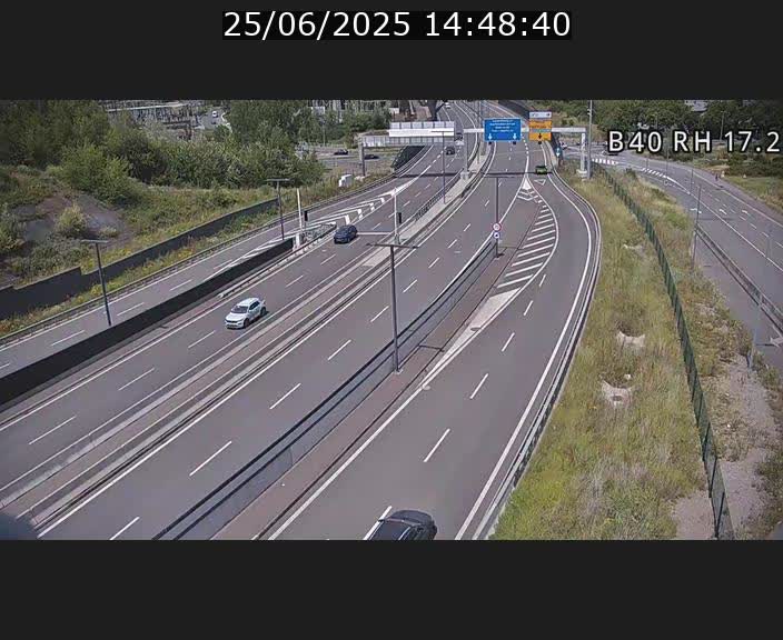 Webcam sur le contournement d'Esch Belval à hauteur de la sortie Université de Luxembourg. Vue orientée vers Luxembourg