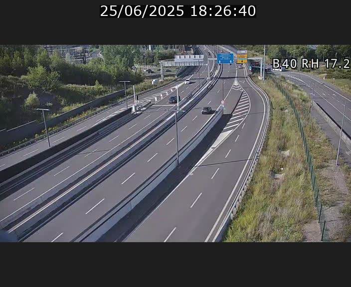 Webcam sur le contournement d'Esch Belval à hauteur de la sortie Université de Luxembourg. Vue orientée vers Luxembourg