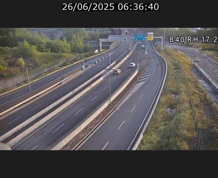 Webcam sur le contournement d'Esch Belval à hauteur de la sortie Université de Luxembourg. Vue orientée vers Luxembourg