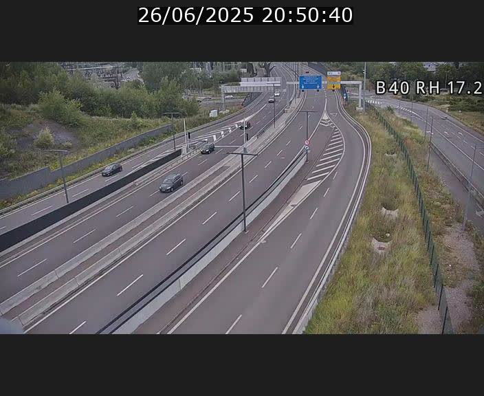 Webcam sur le contournement d'Esch Belval à hauteur de la sortie Université de Luxembourg. Vue orientée vers Luxembourg