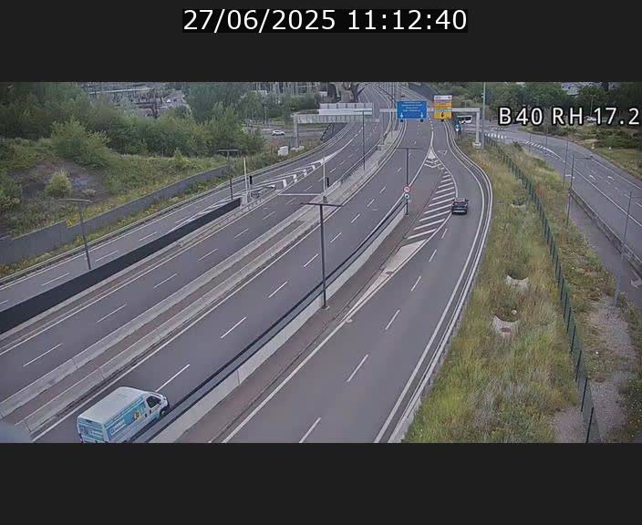 Webcam sur le contournement d'Esch Belval à hauteur de la sortie Université de Luxembourg. Vue orientée vers Luxembourg