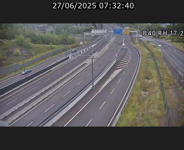 Webcam sur le contournement d'Esch Belval à hauteur de la sortie Université de Luxembourg. Vue orientée vers Luxembourg