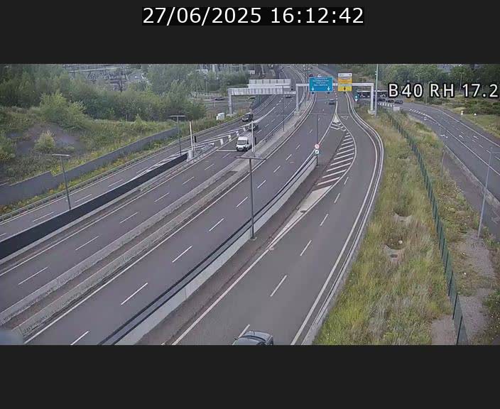 Webcam sur le contournement d'Esch Belval à hauteur de la sortie Université de Luxembourg. Vue orientée vers Luxembourg