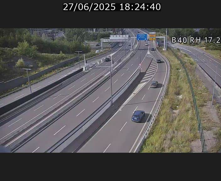 Webcam sur le contournement d'Esch Belval à hauteur de la sortie Université de Luxembourg. Vue orientée vers Luxembourg