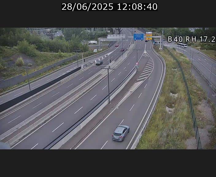 Webcam sur le contournement d'Esch Belval à hauteur de la sortie Université de Luxembourg. Vue orientée vers Luxembourg