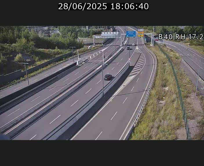 Webcam sur le contournement d'Esch Belval à hauteur de la sortie Université de Luxembourg. Vue orientée vers Luxembourg