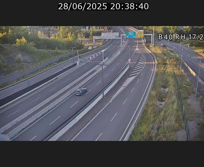 Webcam sur le contournement d'Esch Belval à hauteur de la sortie Université de Luxembourg. Vue orientée vers Luxembourg