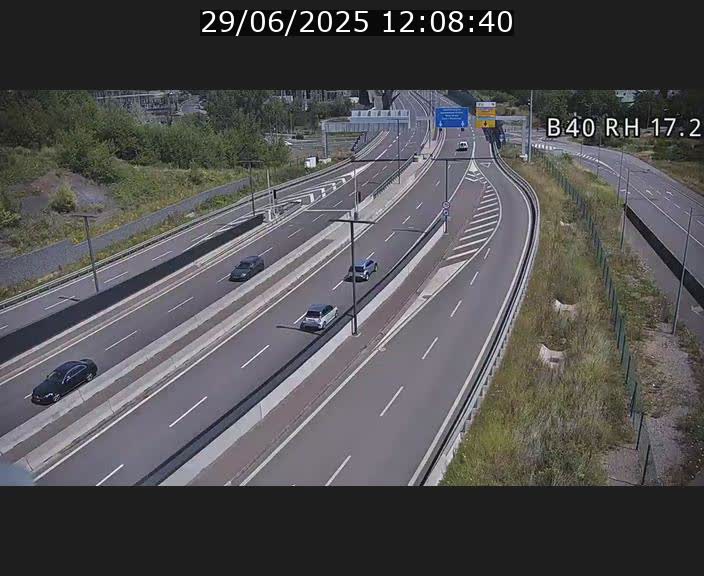Webcam sur le contournement d'Esch Belval à hauteur de la sortie Université de Luxembourg. Vue orientée vers Luxembourg