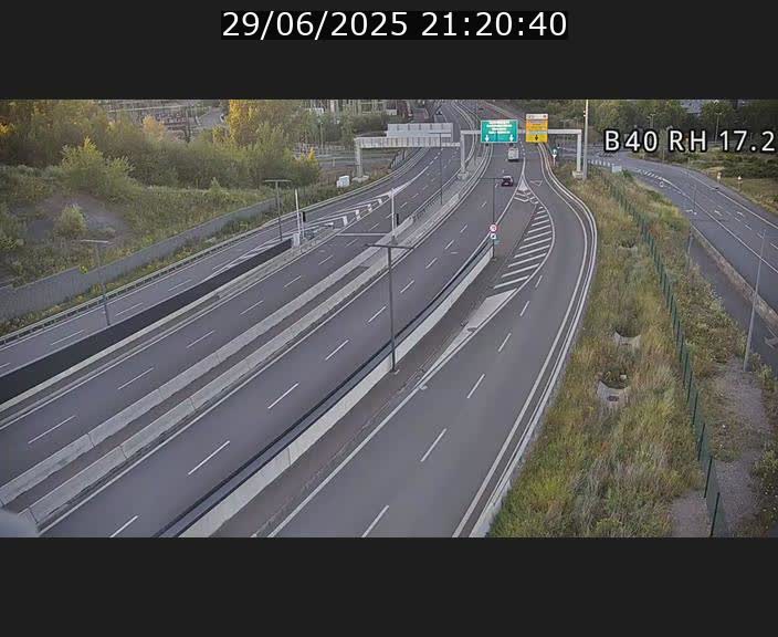 Webcam sur le contournement d'Esch Belval à hauteur de la sortie Université de Luxembourg. Vue orientée vers Luxembourg