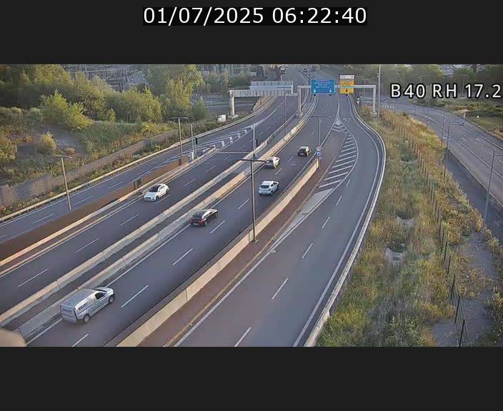 Webcam sur le contournement d'Esch Belval à hauteur de la sortie Université de Luxembourg. Vue orientée vers Luxembourg
