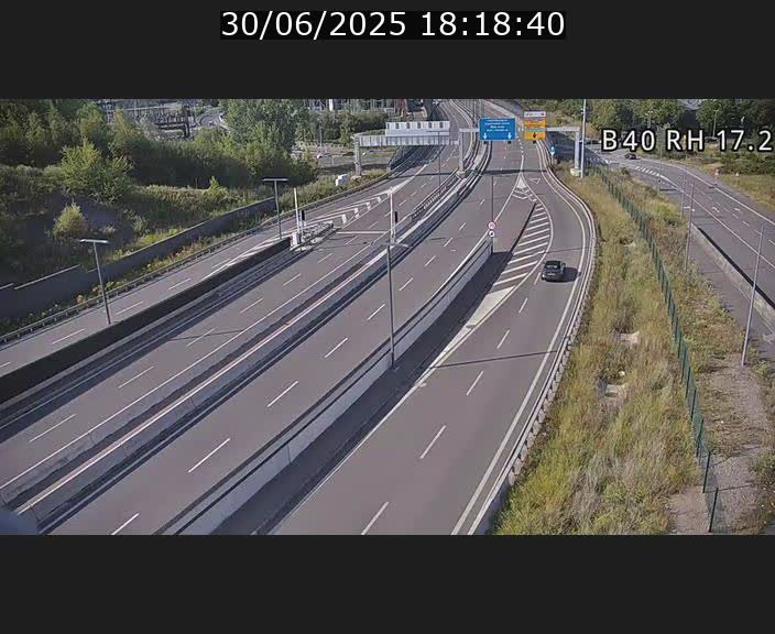 Webcam sur le contournement d'Esch Belval à hauteur de la sortie Université de Luxembourg. Vue orientée vers Luxembourg
