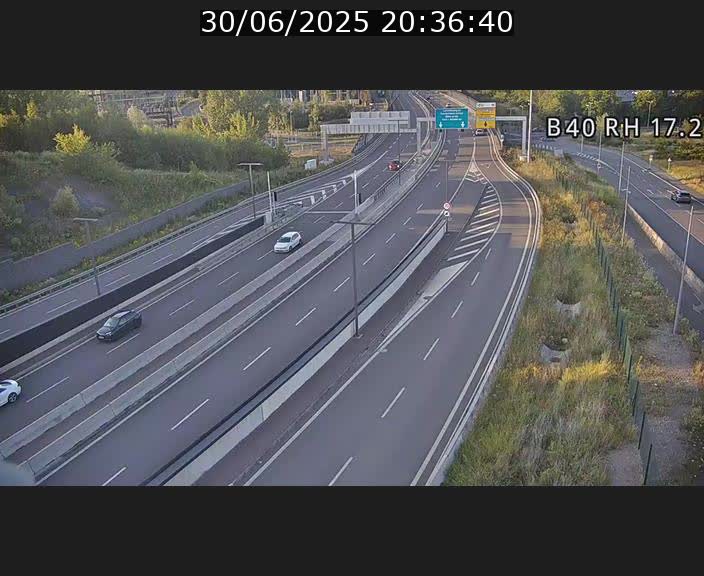 Webcam sur le contournement d'Esch Belval à hauteur de la sortie Université de Luxembourg. Vue orientée vers Luxembourg