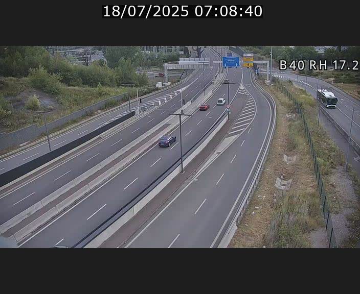 Webcam sur le contournement d'Esch Belval à hauteur de la sortie Université de Luxembourg. Vue orientée vers Luxembourg