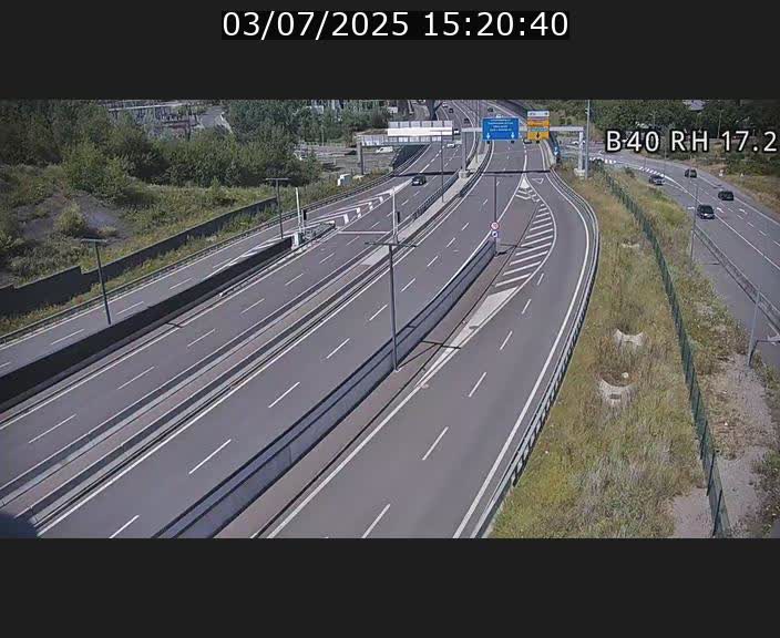 Webcam sur le contournement d'Esch Belval à hauteur de la sortie Université de Luxembourg. Vue orientée vers Luxembourg