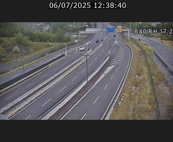 Webcam sur le contournement d'Esch Belval à hauteur de la sortie Université de Luxembourg. Vue orientée vers Luxembourg