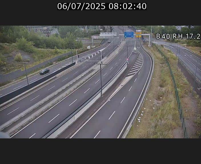 Webcam sur le contournement d'Esch Belval à hauteur de la sortie Université de Luxembourg. Vue orientée vers Luxembourg