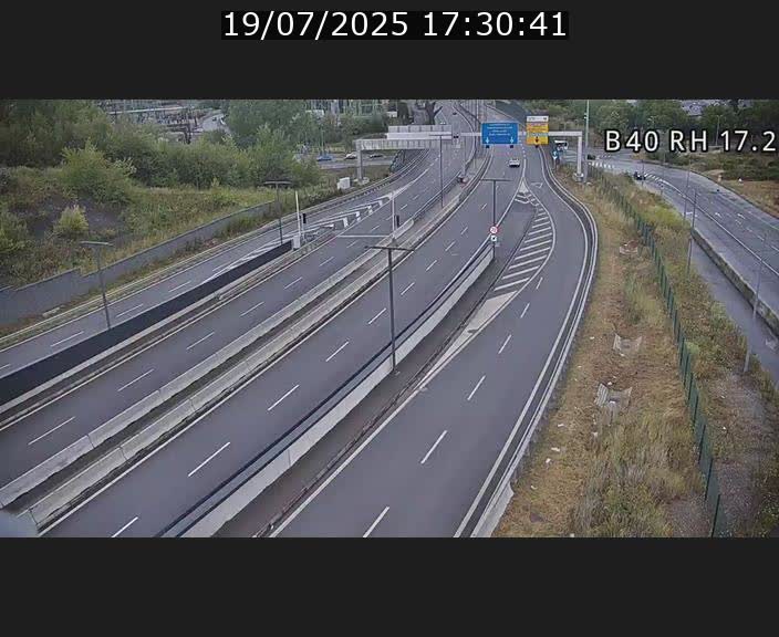 Webcam sur le contournement d'Esch Belval à hauteur de la sortie Université de Luxembourg. Vue orientée vers Luxembourg