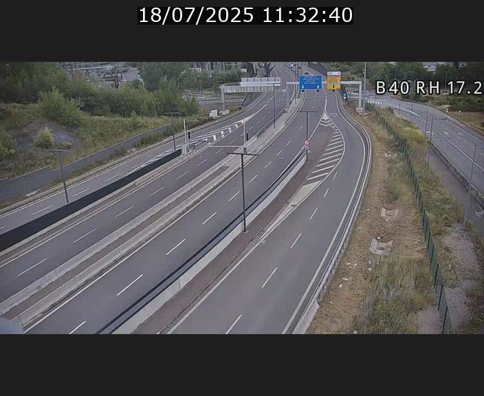 Webcam sur le contournement d'Esch Belval à hauteur de la sortie Université de Luxembourg. Vue orientée vers Luxembourg