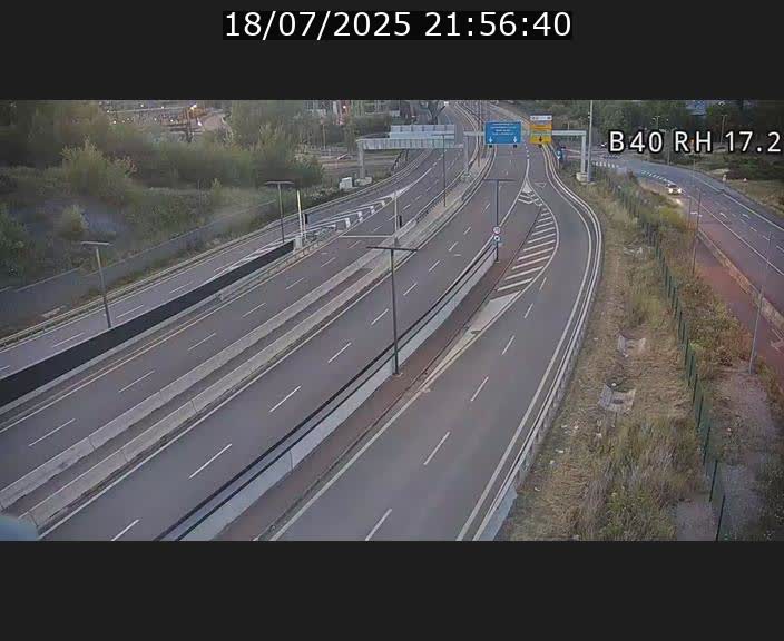 Webcam sur le contournement d'Esch Belval à hauteur de la sortie Université de Luxembourg. Vue orientée vers Luxembourg
