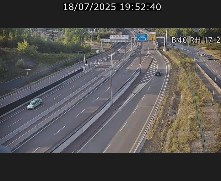Webcam sur le contournement d'Esch Belval à hauteur de la sortie Université de Luxembourg. Vue orientée vers Luxembourg