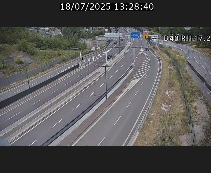 Webcam sur le contournement d'Esch Belval à hauteur de la sortie Université de Luxembourg. Vue orientée vers Luxembourg
