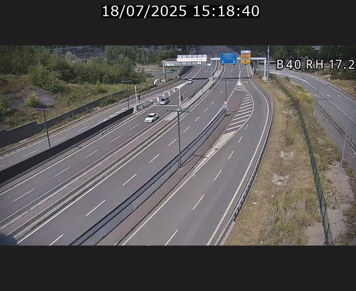 Webcam sur le contournement d'Esch Belval à hauteur de la sortie Université de Luxembourg. Vue orientée vers Luxembourg