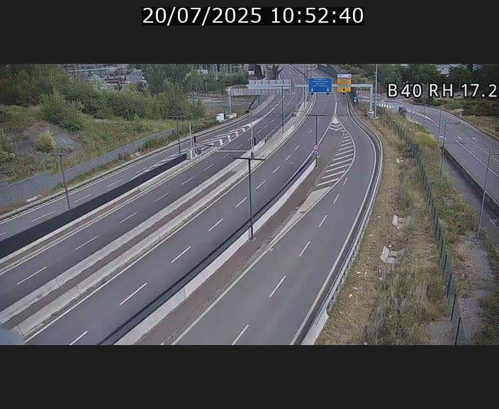 Webcam sur le contournement d'Esch Belval à hauteur de la sortie Université de Luxembourg. Vue orientée vers Luxembourg