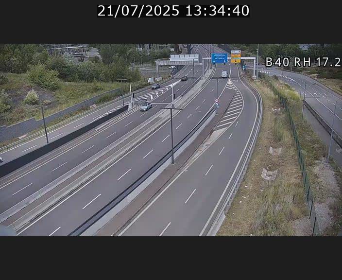 Webcam sur le contournement d'Esch Belval à hauteur de la sortie Université de Luxembourg. Vue orientée vers Luxembourg