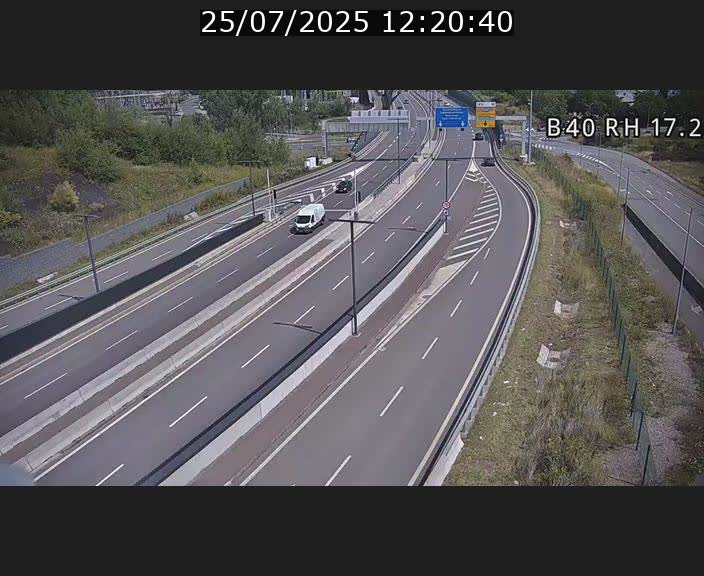 Webcam sur le contournement d'Esch Belval à hauteur de la sortie Université de Luxembourg. Vue orientée vers Luxembourg