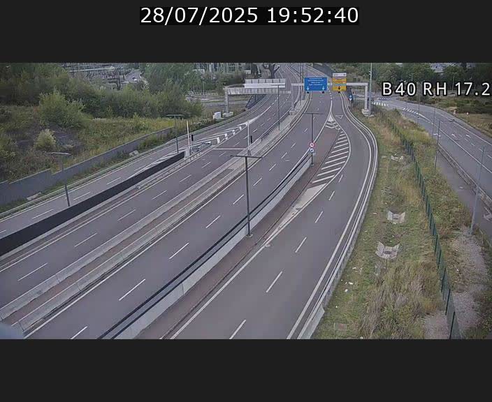 Webcam sur le contournement d'Esch Belval à hauteur de la sortie Université de Luxembourg. Vue orientée vers Luxembourg