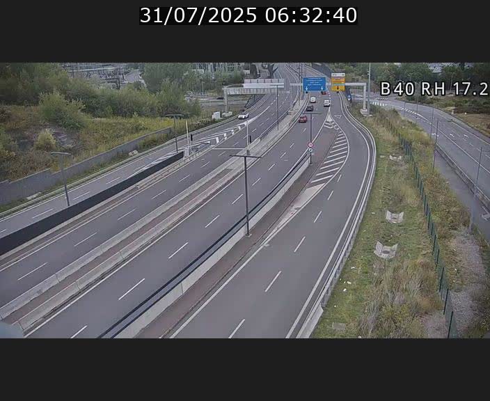 Webcam sur le contournement d'Esch Belval à hauteur de la sortie Université de Luxembourg. Vue orientée vers Luxembourg