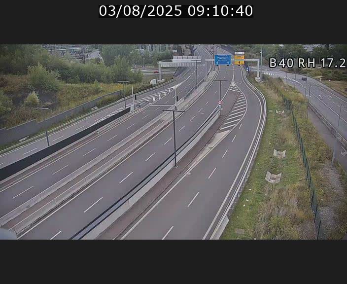 Webcam sur le contournement d'Esch Belval à hauteur de la sortie Université de Luxembourg. Vue orientée vers Luxembourg