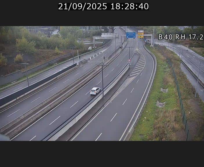 Webcam sur le contournement d'Esch Belval à hauteur de la sortie Université de Luxembourg. Vue orientée vers Luxembourg
