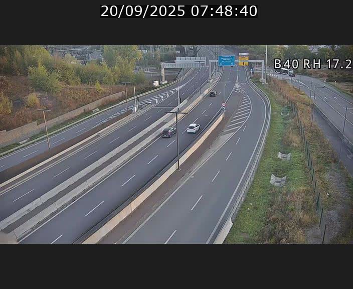 Webcam sur le contournement d'Esch Belval à hauteur de la sortie Université de Luxembourg. Vue orientée vers Luxembourg