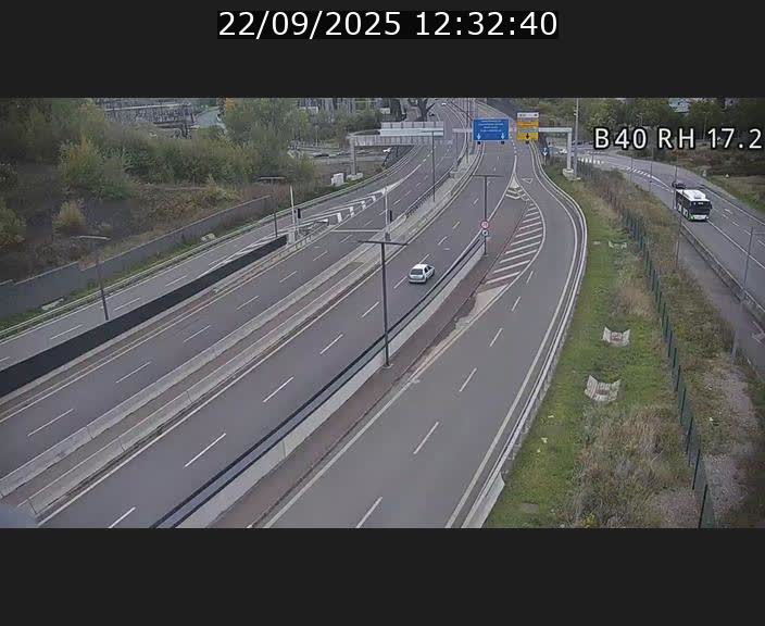 Webcam sur le contournement d'Esch Belval à hauteur de la sortie Université de Luxembourg. Vue orientée vers Luxembourg