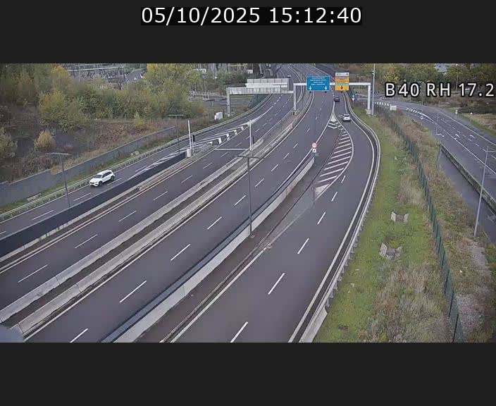 Webcam sur le contournement d'Esch Belval à hauteur de la sortie Université de Luxembourg. Vue orientée vers Luxembourg