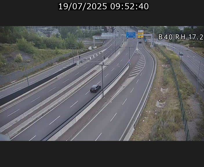 Webcam sur le contournement d'Esch Belval à hauteur de la sortie Université de Luxembourg. Vue orientée vers Luxembourg