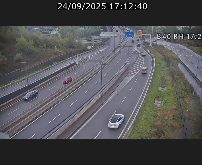 Webcam sur le contournement d'Esch Belval à hauteur de la sortie Université de Luxembourg. Vue orientée vers Luxembourg