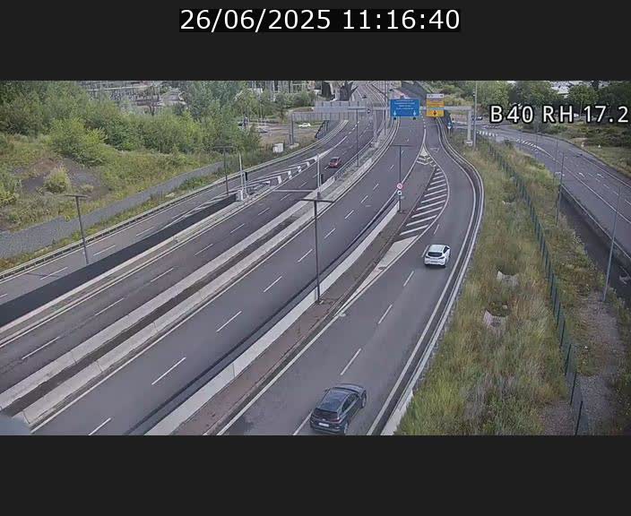 <h2>Webcam sur le contournement d'Esch Belval à hauteur de la sortie Université de Luxembourg. Vue orientée vers Luxembourg</h2>