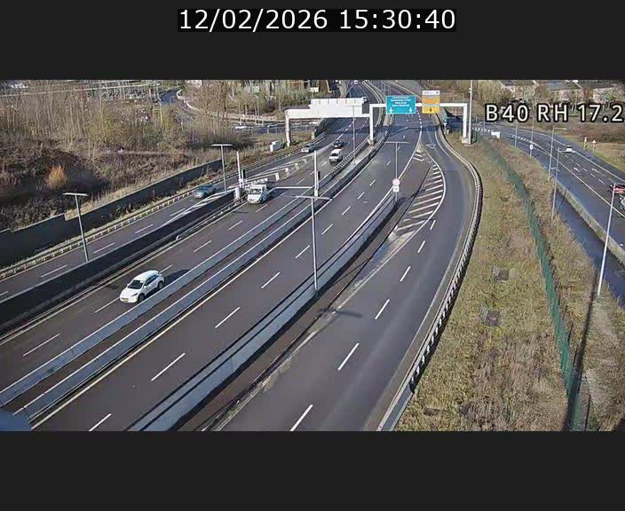 Webcam sur le contournement d'Esch Belval à hauteur de la sortie Université de Luxembourg. Vue orientée vers Luxembourg