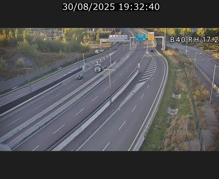 Webcam sur le contournement d'Esch Belval à hauteur de la sortie Université de Luxembourg. Vue orientée vers Luxembourg