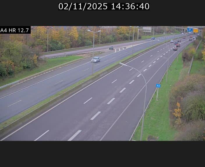 <h2>Traffic live webcam Luxembourg Esch sur Alzette - A4 - BK 12.7 - direction Esch-Belval</h2>