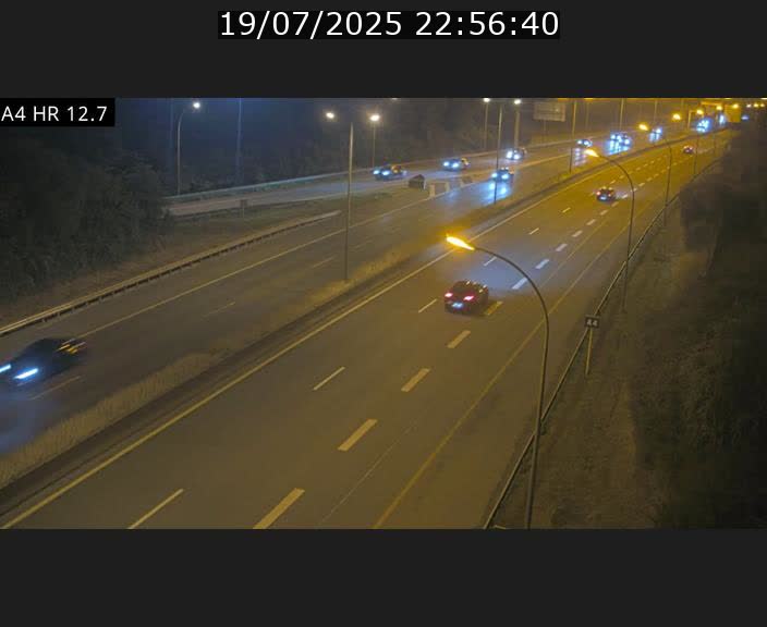 Traffic live webcam Luxembourg Esch sur Alzette - A4 - BK 12.7 - direction Esch-Belval